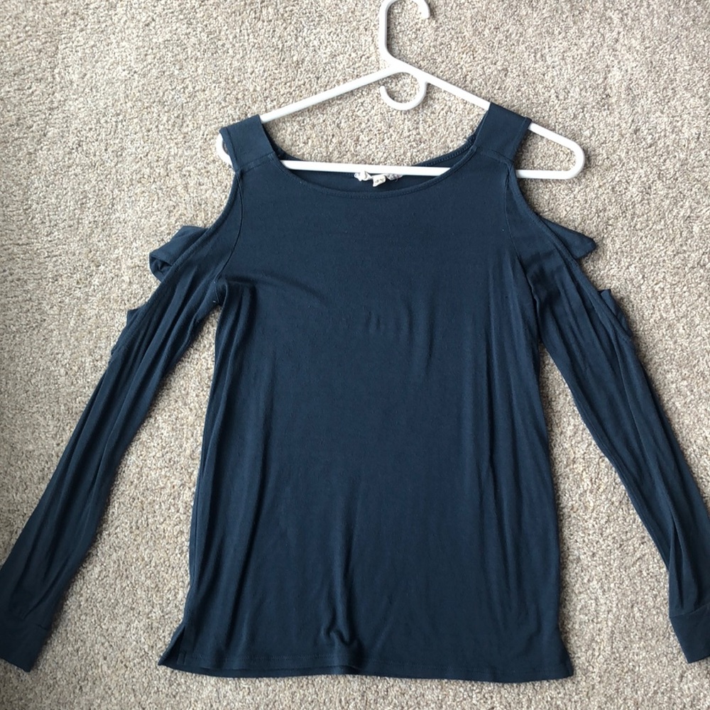 Pink Republic shirt   Cold shoulder with cutouts down the sleeve